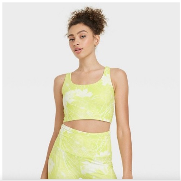 Joy Lab Sports Bra Twist Back-Fresh Floral - Picture 1 of 5